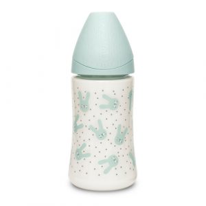 زجاجة رضاعة, تصميم ارنب, لون اخضر, 270 مل من سوافينكس – Suavinex Hygge Rabbit Mint Bottle, Green, 270 Ml