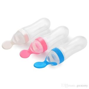 رضاعة طعام سيليكون – زهري – Silicone Feeding Bottle – Pink