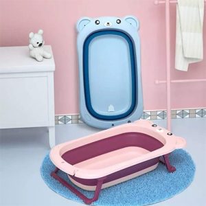 بانيو سيليكون للأطفال – زهري – Silicon Bathtub for Children – Pink